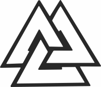Triangles wall art - Para archivos DXF CDR SVG cortados con láser - descarga gratuita