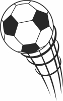 football soccer ball in the air - fichier DXF SVG CDR coupe, prêt à découper pour plasma routeur laser