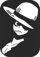 one piece luffy cliparts - For Laser Cut DXF CDR SVG Files - free download