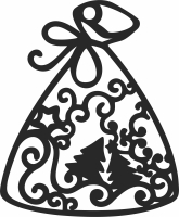 christmas ornament gift clipart - For Laser Cut DXF CDR SVG Files - free download