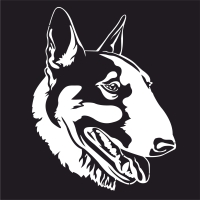 Bull Terrier Dogs wall decor - Para archivos DXF CDR SVG cortados con láser - descarga gratuita