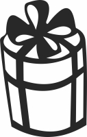 gift box clipart - Para archivos DXF CDR SVG cortados con láser - descarga gratuita