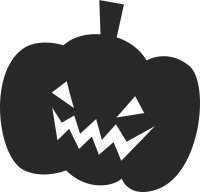 angry Halloween  Pumpkin art - For Laser Cut DXF CDR SVG Files - free download
