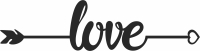 Love arrow sign - Para archivos DXF CDR SVG cortados con láser - descarga gratuita
