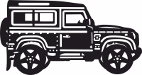 jeep 4x4 clipart car silhouette - Para archivos DXF CDR SVG cortados con láser - descarga gratuita