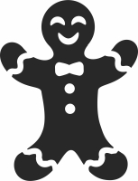 christmas gingerbread clipart - For Laser Cut DXF CDR SVG Files - free download