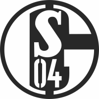 FC Schalke 04  Logo football - fichier DXF SVG CDR coupe, prêt à découper pour plasma routeur laser