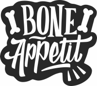 bone appetit halloween clipart - Para archivos DXF CDR SVG cortados con láser - descarga gratuita
