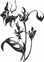 flower motif art - For Laser Cut DXF CDR SVG Files - free download