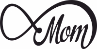 Mom infinity symbol sign - For Laser Cut DXF CDR SVG Files - free download