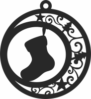 socks Christmas ornaments - Para archivos DXF CDR SVG cortados con láser - descarga gratuita