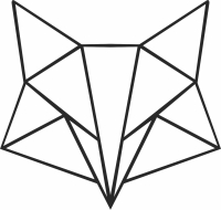Geometric Polygon fox - Para archivos DXF CDR SVG cortados con láser - descarga gratuita