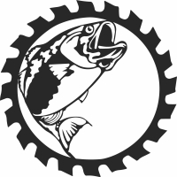 Fish clipart wall decor - Para archivos DXF CDR SVG cortados con láser - descarga gratuita