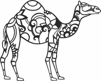 Manlada camel wall decor - Para archivos DXF CDR SVG cortados con láser - descarga gratuita