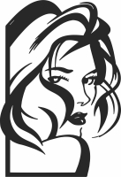 long hair women cliparts - Para archivos DXF CDR SVG cortados con láser - descarga gratuita