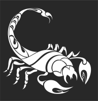 scorpion tribal vector - For Laser Cut DXF CDR SVG Files - free download