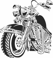 harley motorcycle bike motor - Para archivos DXF CDR SVG cortados con láser - descarga gratuita