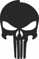 Punisher Skull cliparts - fichier DXF SVG CDR coupe, prêt à découper pour plasma routeur laser