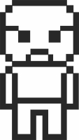 pixel art rpg character - Para archivos DXF CDR SVG cortados con láser - descarga gratuita