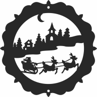 Christmas santa ornaments - For Laser Cut DXF CDR SVG Files - free download