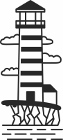 lighthouse tower clipart - Para archivos DXF CDR SVG cortados con láser - descarga gratuita