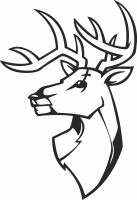 deer head cliparts - Para archivos DXF CDR SVG cortados con láser - descarga gratuita
