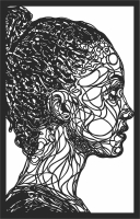 woman lines art cliparts - For Laser Cut DXF CDR SVG Files - free download