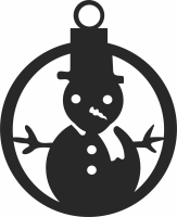 Christmas snowman ornaments - For Laser Cut DXF CDR SVG Files - free download
