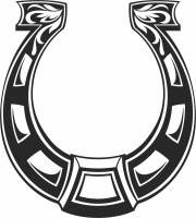 Horseshoe wall sign - For Laser Cut DXF CDR SVG Files - free download
