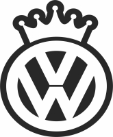 volkswagen Logo - fichier DXF SVG CDR coupe, prêt à découper pour plasma routeur laser
