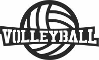 Volleyball wall sign - For Laser Cut DXF CDR SVG Files - free download
