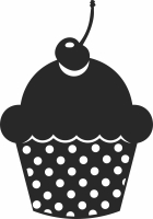 cupcake clipart - Para archivos DXF CDR SVG cortados con láser - descarga gratuita