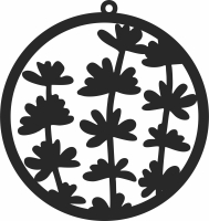 Flowers ornament clipart - For Laser Cut DXF CDR SVG Files - free download