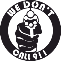 Warning We Don_t Dial 911 sign - Para archivos DXF CDR SVG cortados con láser - descarga gratuita