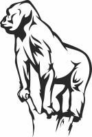 Gorilla clipart - For Laser Cut DXF CDR SVG Files - free download