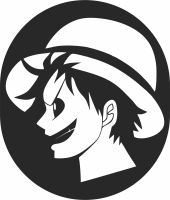one piece luffy cliparts - For Laser Cut DXF CDR SVG Files - free download