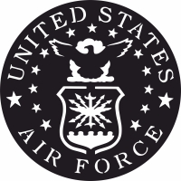 United states air force army logo - For Laser Cut DXF CDR SVG Files - free download