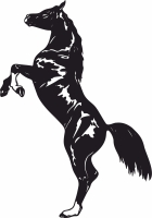 Horse Rearing clipart - Para archivos DXF CDR SVG cortados con láser - descarga gratuita