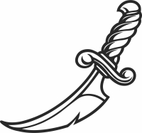 sword wall decor - For Laser Cut DXF CDR SVG Files - free download