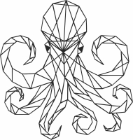 Geometric Polygon octopus - For Laser Cut DXF CDR SVG Files - free download
