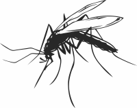 mosquito clipart insect - fichier DXF SVG CDR coupe, prêt à découper pour plasma routeur laser