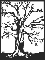 Tree wall art decor - For Laser Cut DXF CDR SVG Files - free download