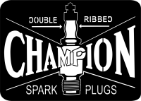 Vintage Champion Spark Plugs Double Ribbed signs - Para archivos DXF CDR SVG cortados con láser - descarga gratuita
