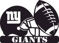 New York Giants NFL helmet LOGO - For Laser Cut DXF CDR SVG Files - free download