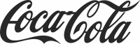 Coca cola logo cliparts - fichier DXF SVG CDR coupe, prêt à découper pour plasma routeur laser