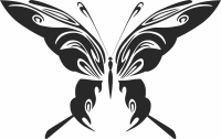 Butterfly art decor - Para archivos DXF CDR SVG cortados con láser - descarga gratuita
