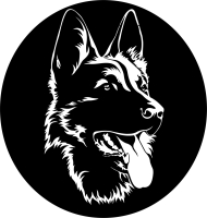 German Shepherd clipart - Para archivos DXF CDR SVG cortados con láser - descarga gratuita