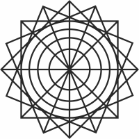 flower of life geometric seed decor - For Laser Cut DXF CDR SVG Files - free download