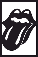 The Rolling Stones Silhouette logo wall art - For Laser Cut DXF CDR SVG Files - free download