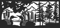 ducks forest scene wall decor - Para archivos DXF CDR SVG cortados con láser - descarga gratuita